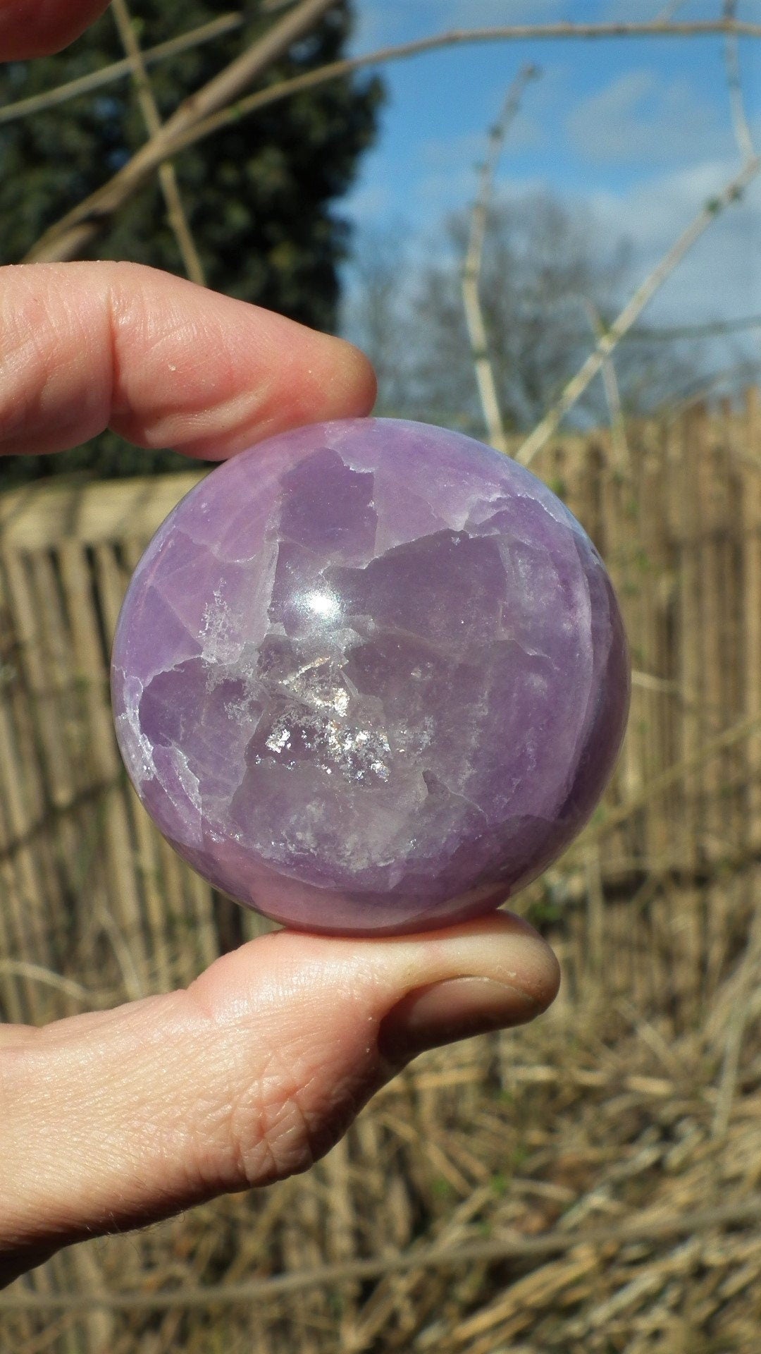 53mm Rainbow Fluorite Sphere