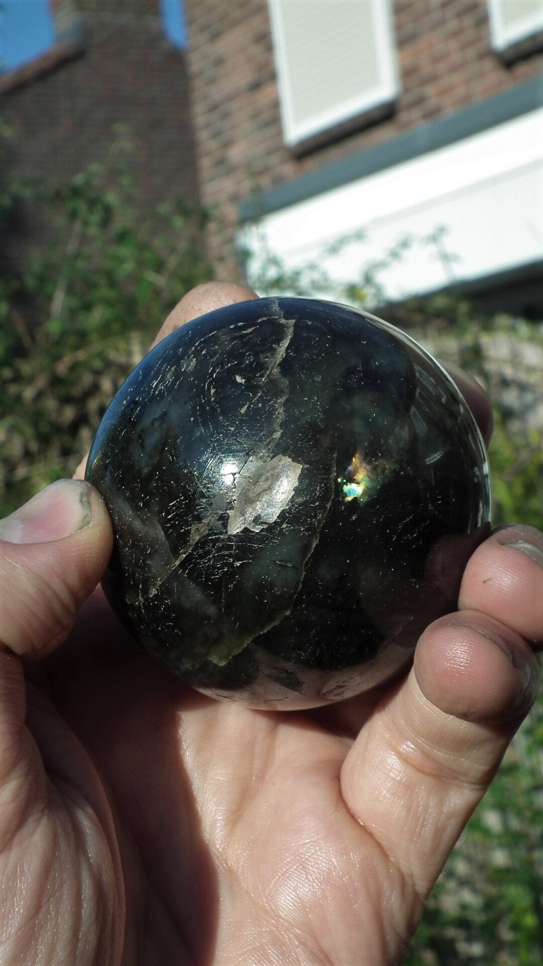 62mm Labradorite sphere from Madagaskar