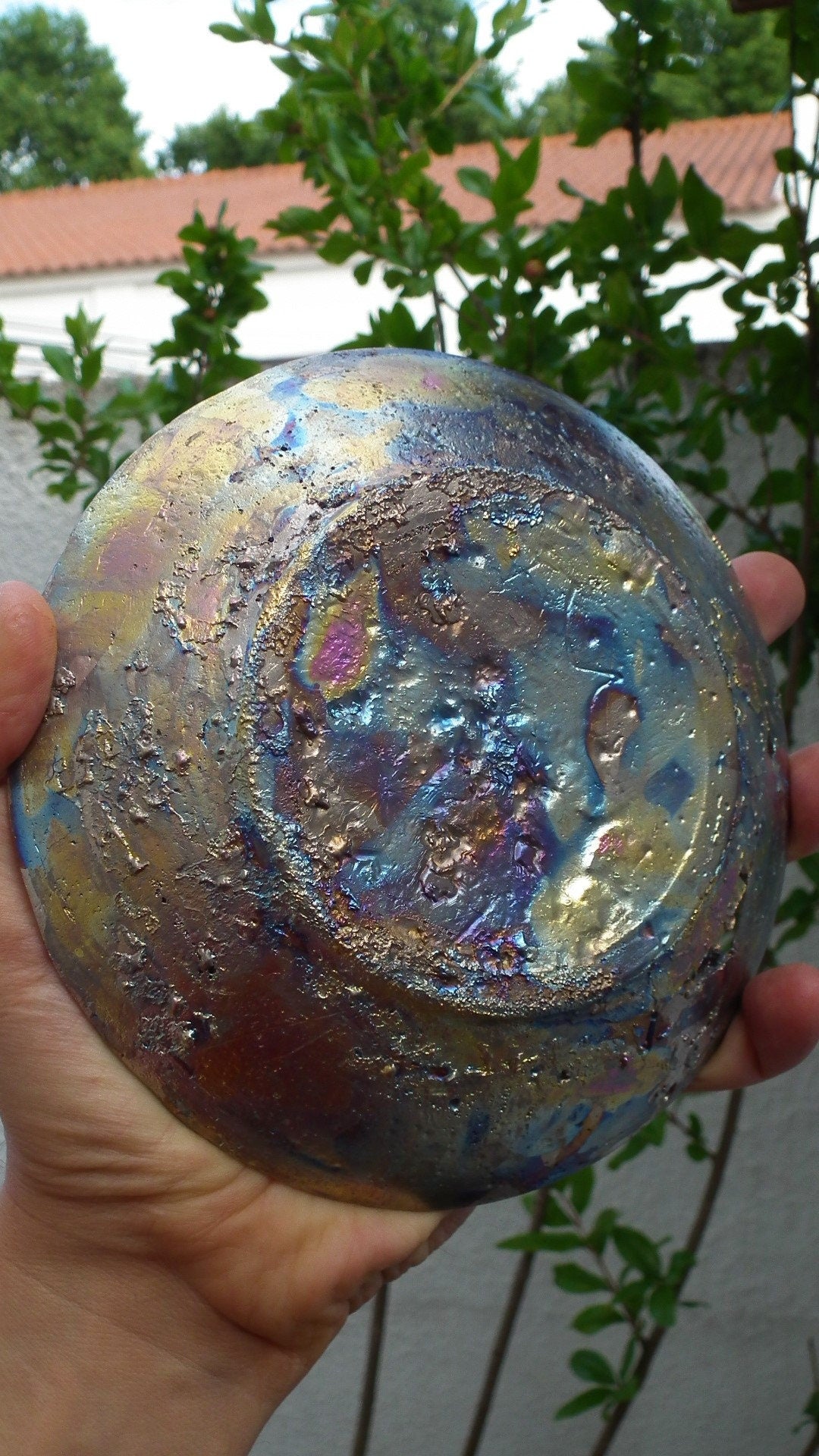 Bismuth Sculpture / Bismuth crystal / Natural Bismuth geode