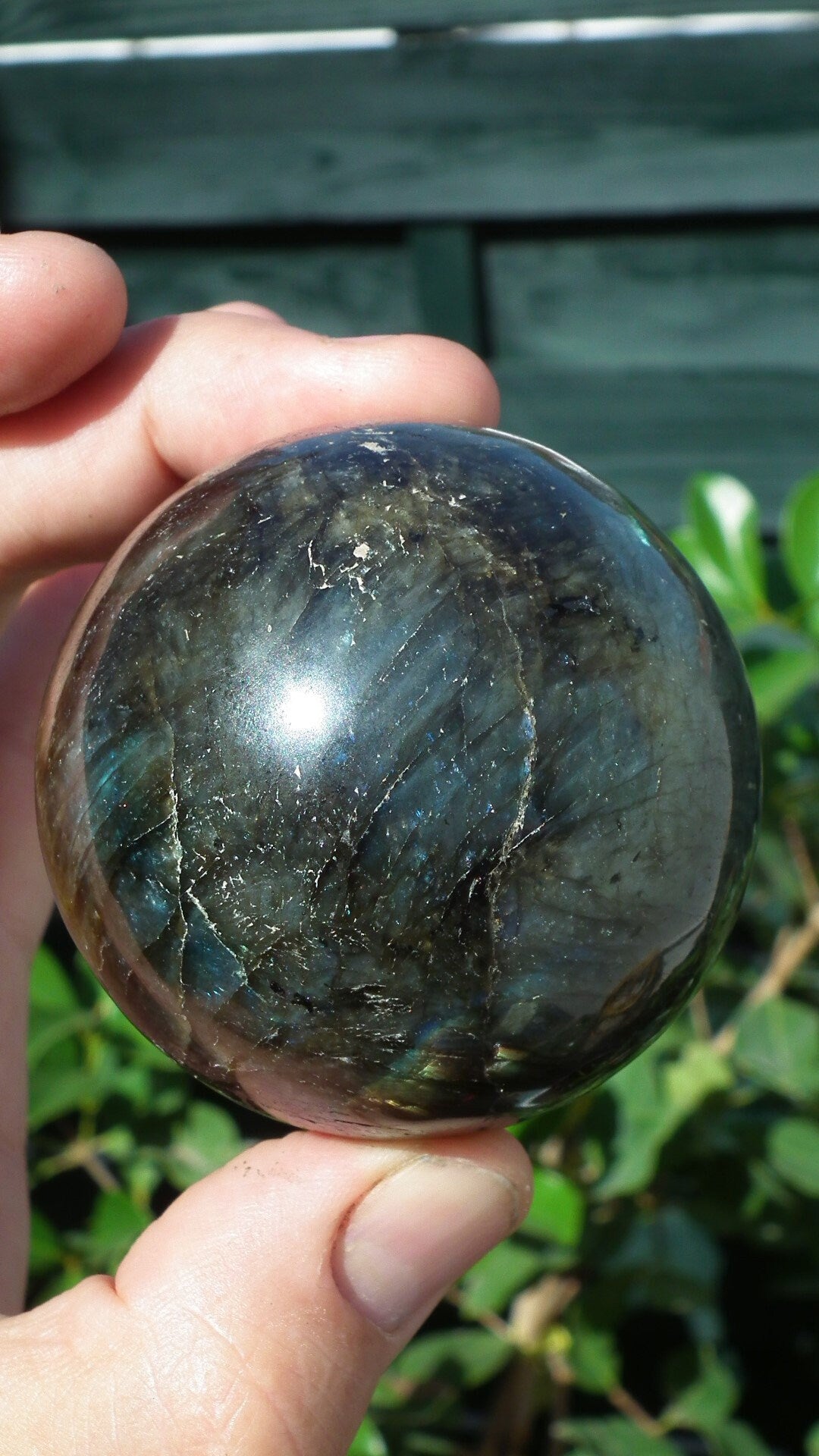 Labradorite sphere from Madagaskar // 62 mm sphere