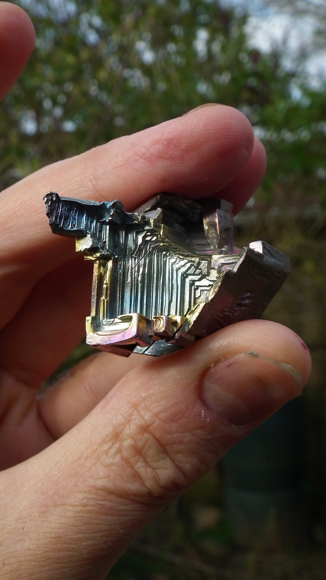 Bismuth crystal / Natural Bismuth geode