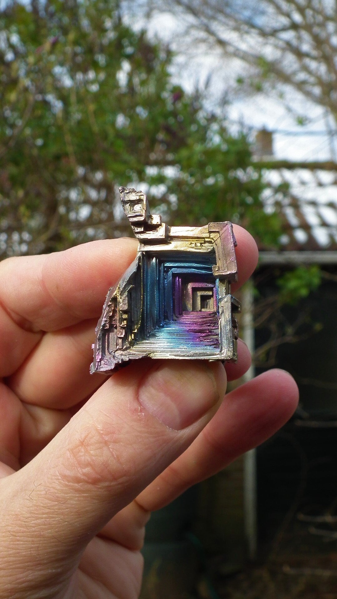 Bismuth crystal / Natural Bismuth geode