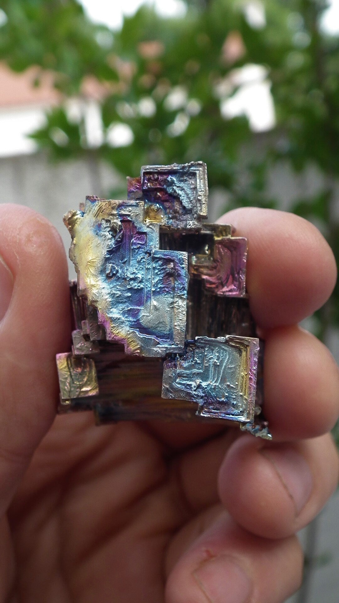 Bismuth crystal / Natural Bismuth geode