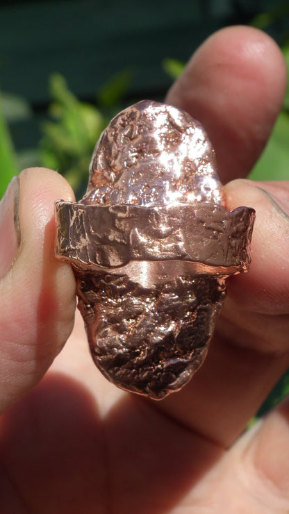 Lapis Lazuli ring / Electroformed copper