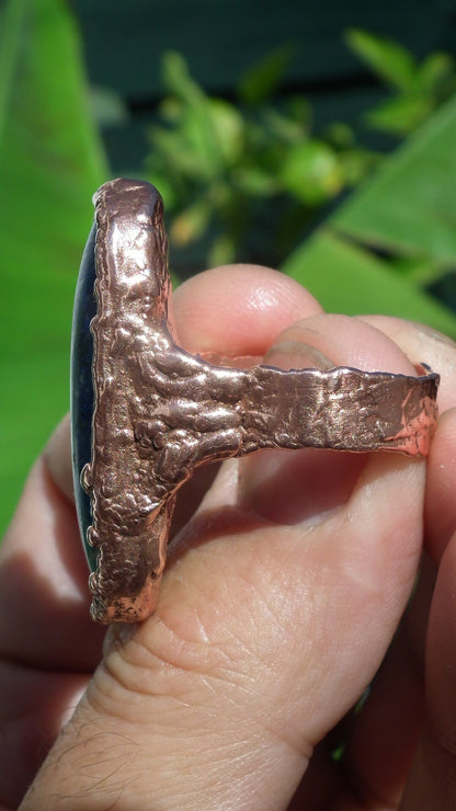 Lapis Lazuli ring / Electroformed copper