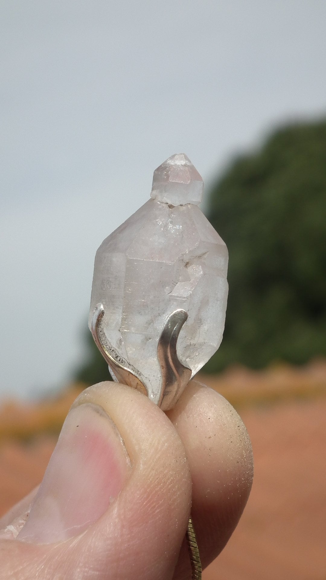 Herkimer diamond necklace // XXL Herkimer diamond necklace