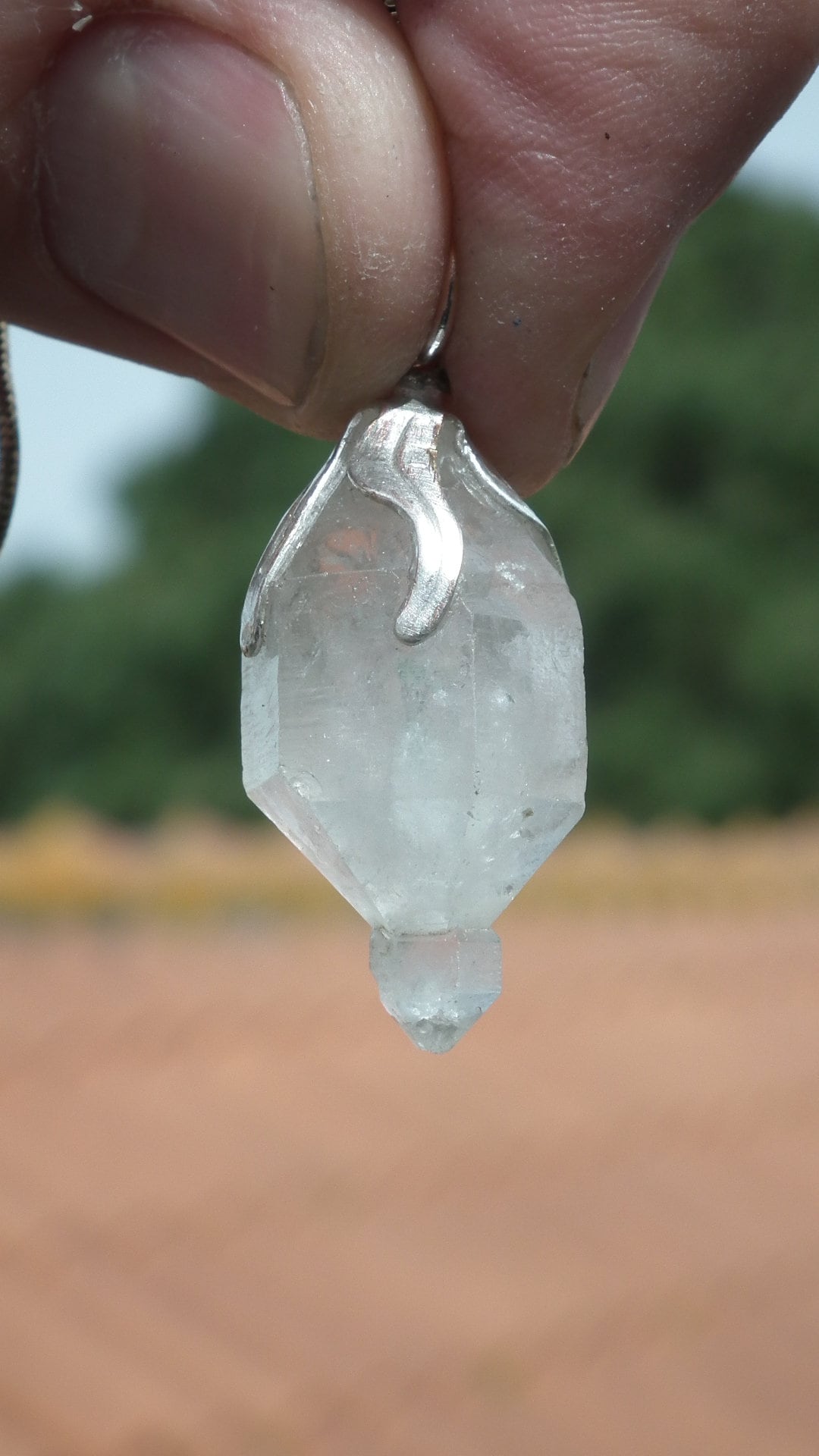 Herkimer diamond necklace // XXL Herkimer diamond necklace