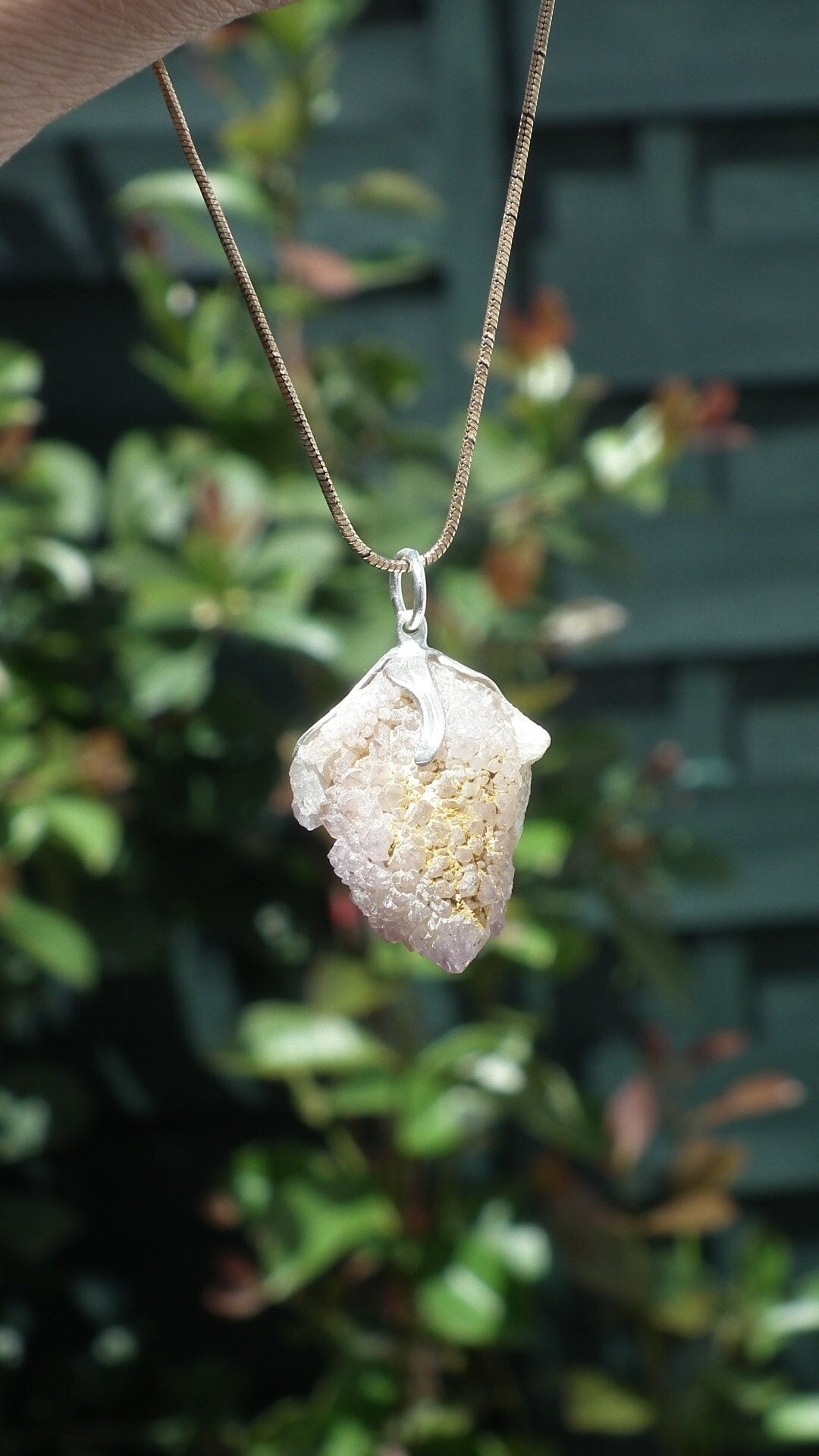 Spirit quartz Pendant / Cactus quarts/ Citrine / Limonite