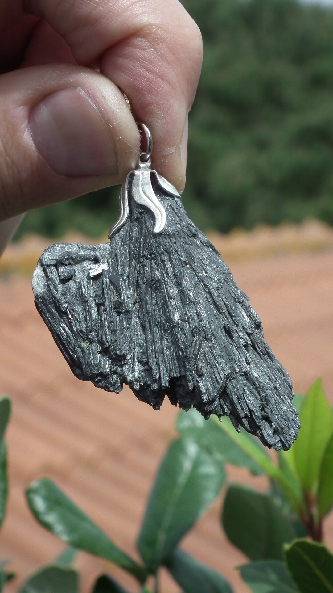 Black Kyanite pendant