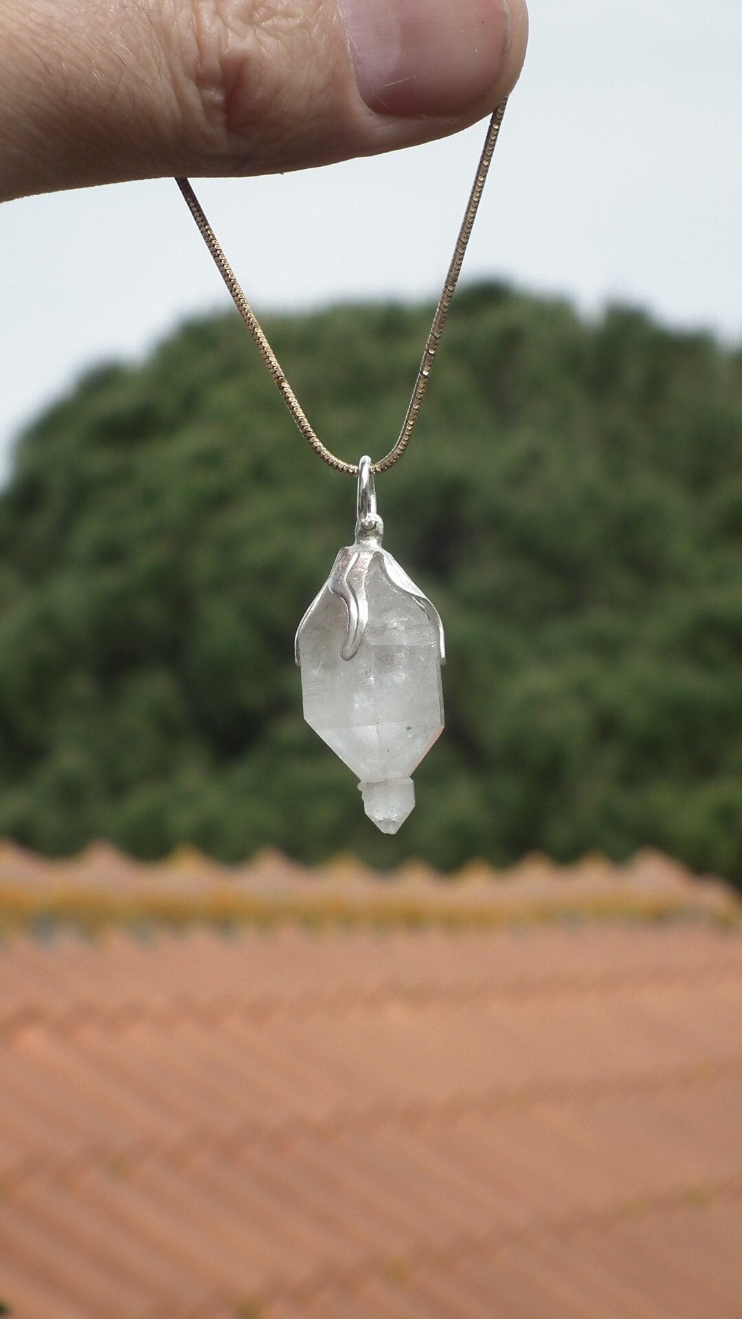 Herkimer diamond necklace // XXL Herkimer diamond necklace