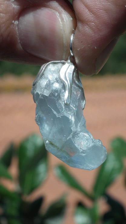 Celestite necklace / Celestite crystal / Blue celestite