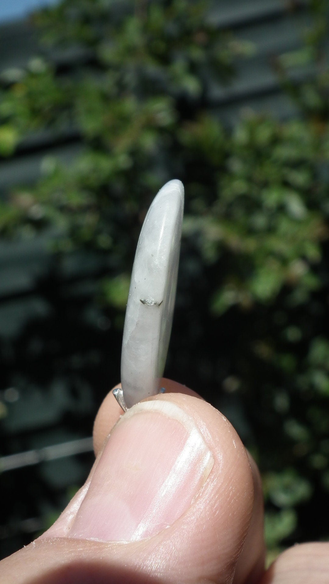 Rainbow moonstone pendant with sterling silver bail