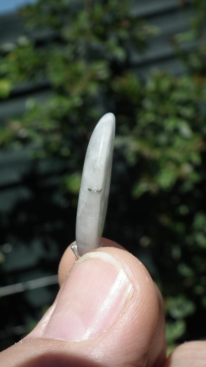 Rainbow moonstone pendant with sterling silver bail