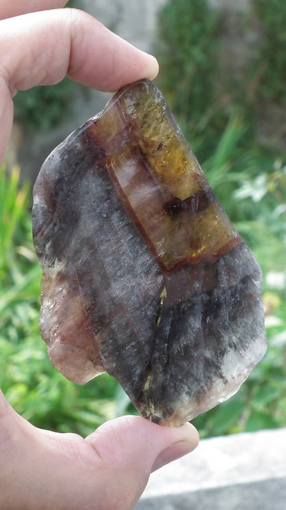 Super 7 polished freeform, Amethyst cacoxenite