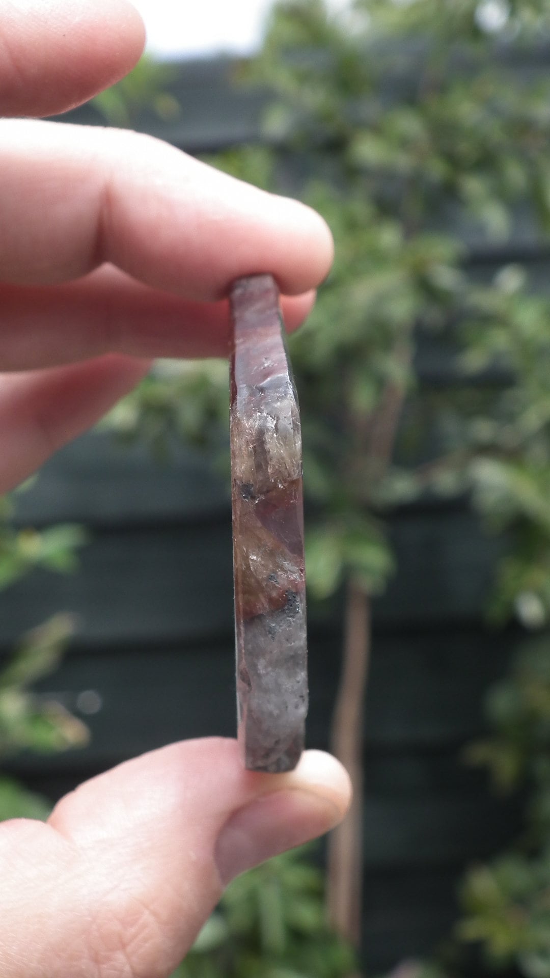 Super 7 polished freeform, Amethyst cacoxenite