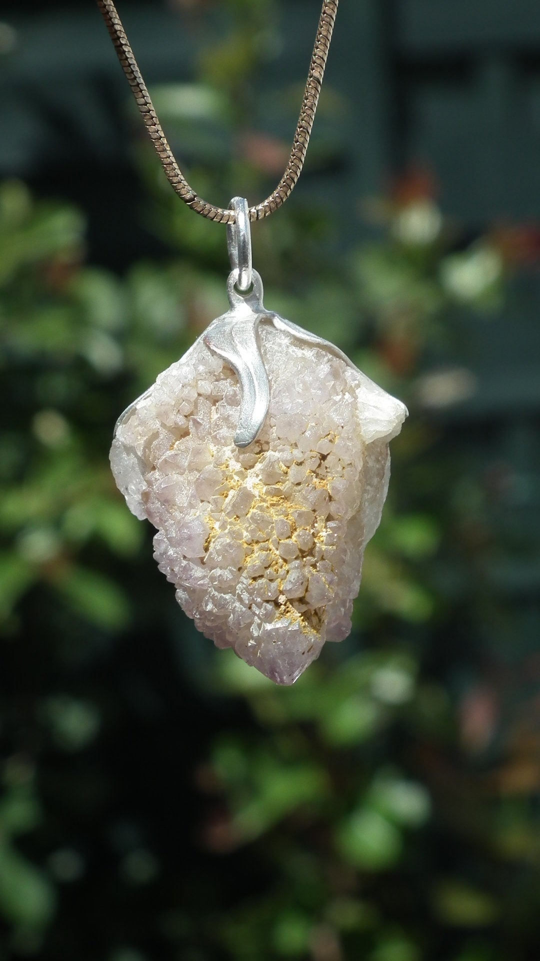 Spirit quartz Pendant / Cactus quarts/ Citrine / Limonite