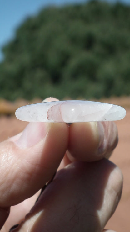 Golden Healer red pendant with sterling silver bail