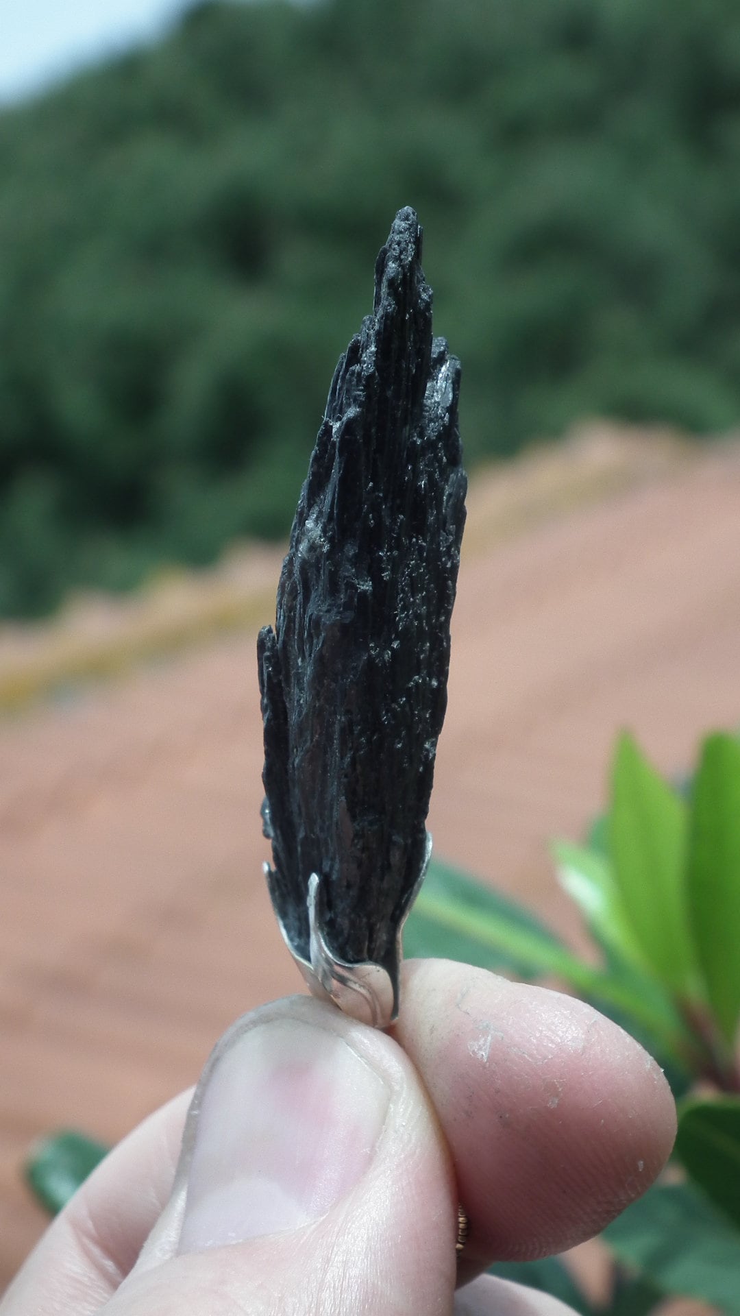 Black Kyanite pendant