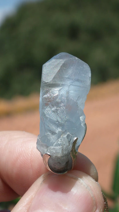 Celestite necklace / Celestite crystal / Blue celestite