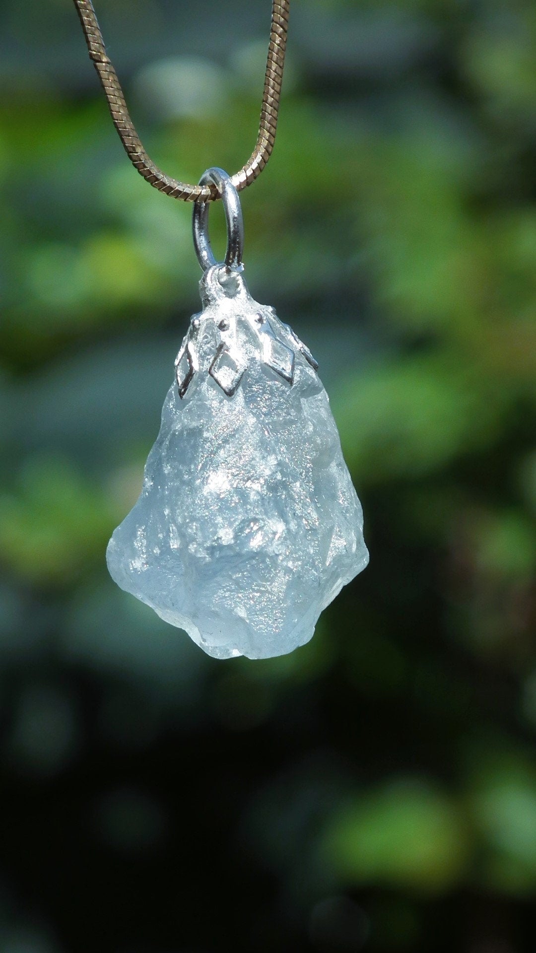 Celestite necklace / Celestite crystal / Blue celestite