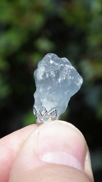 Celestite necklace / Celestite crystal / Blue celestite