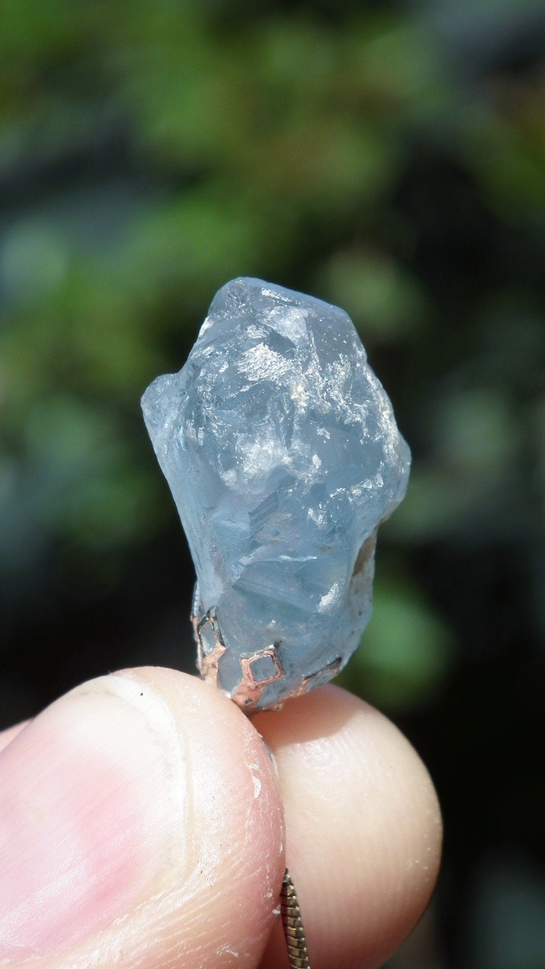 Celestite necklace / Celestite crystal / Blue celestite