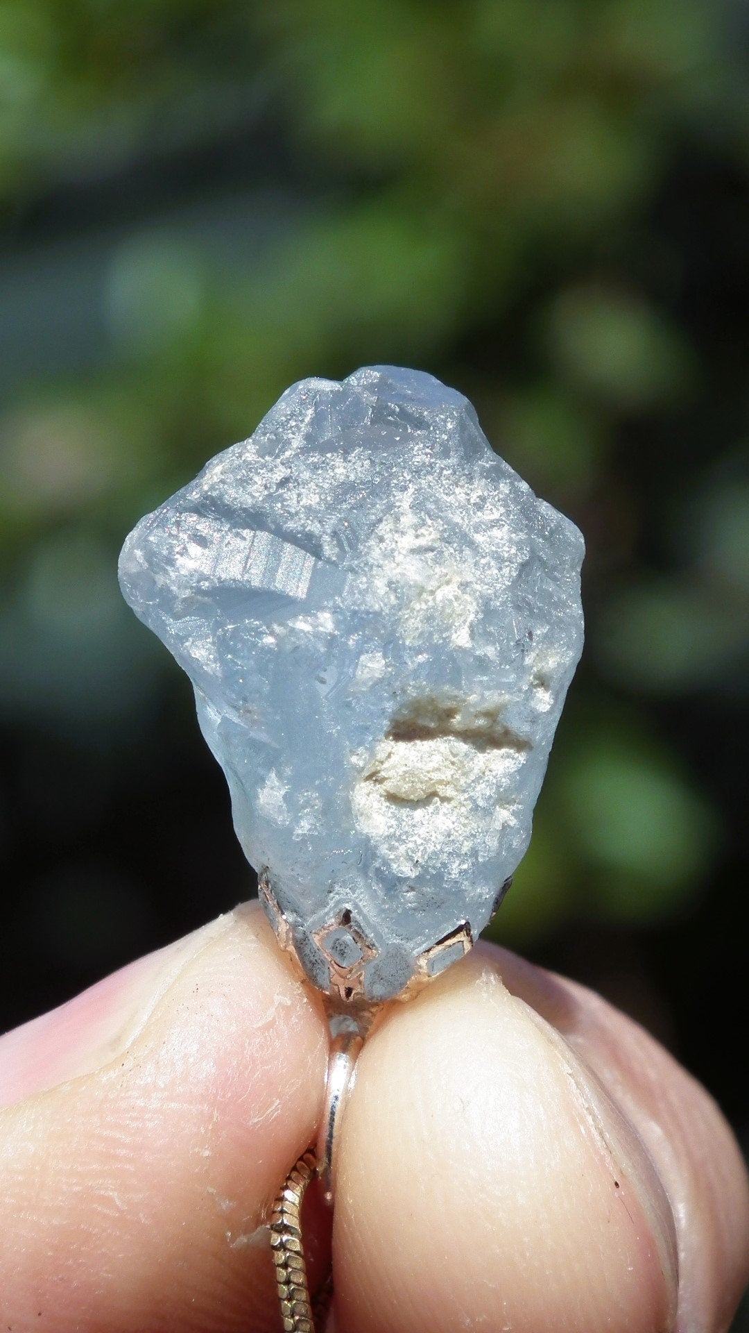 Celestite necklace / Celestite crystal / Blue celestite