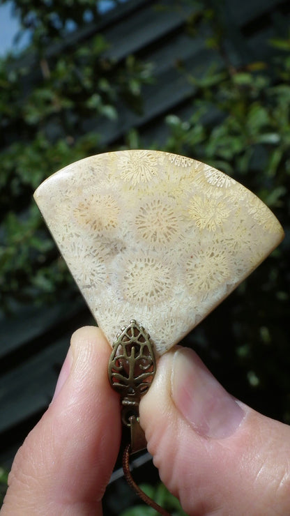 fossilized coral necklace