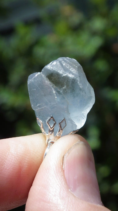 Celestite necklace / Celestite crystal / Blue celestite