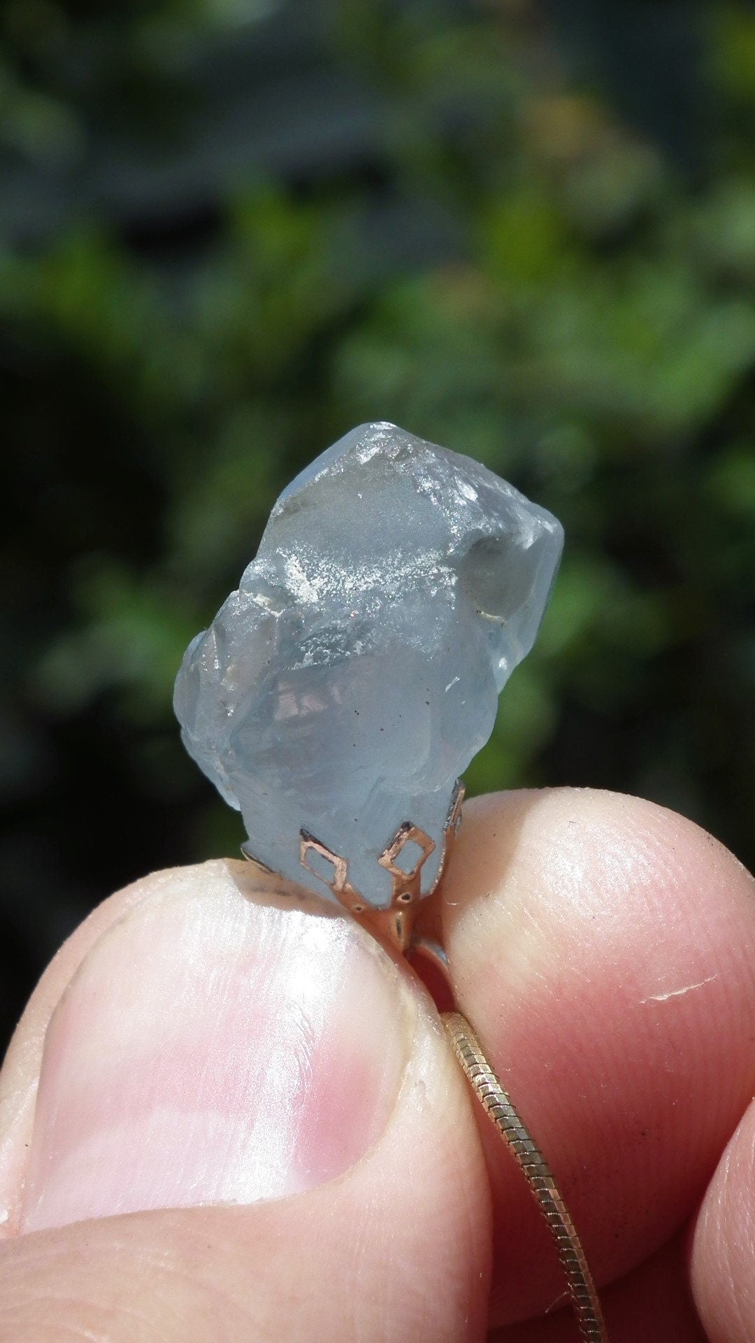 Celestite necklace / Celestite crystal / Blue celestite