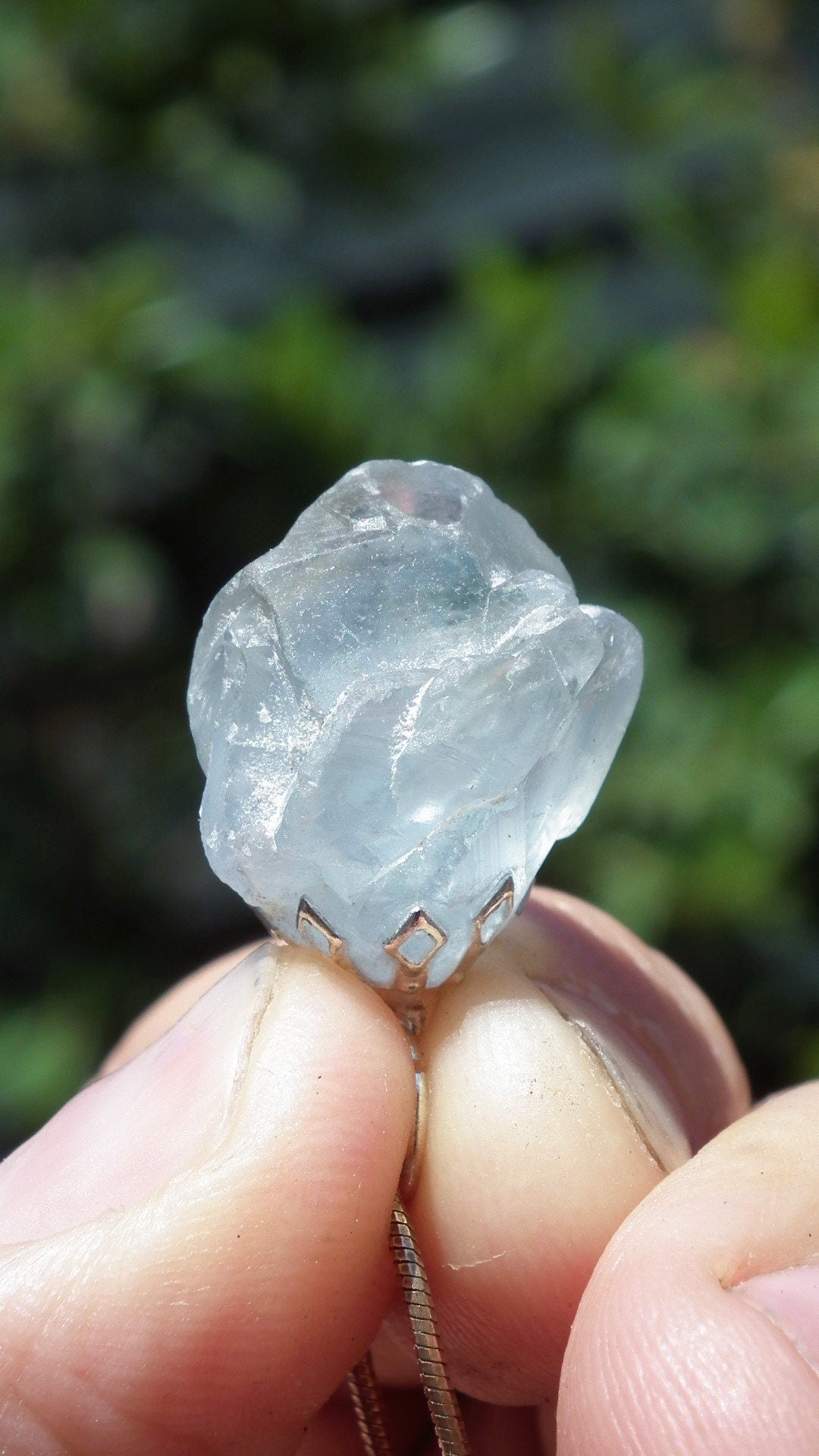 Celestite necklace / Celestite crystal / Blue celestite