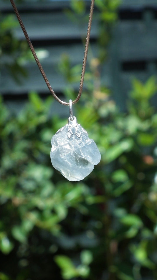 Celestite necklace / Celestite crystal / Blue celestite