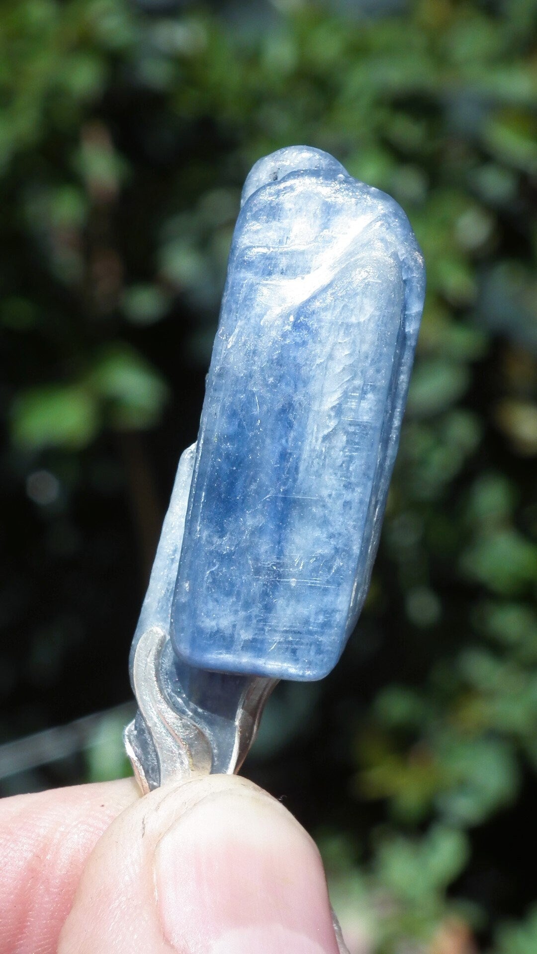 blue kyanite necklace / Polished Blue Kyanite