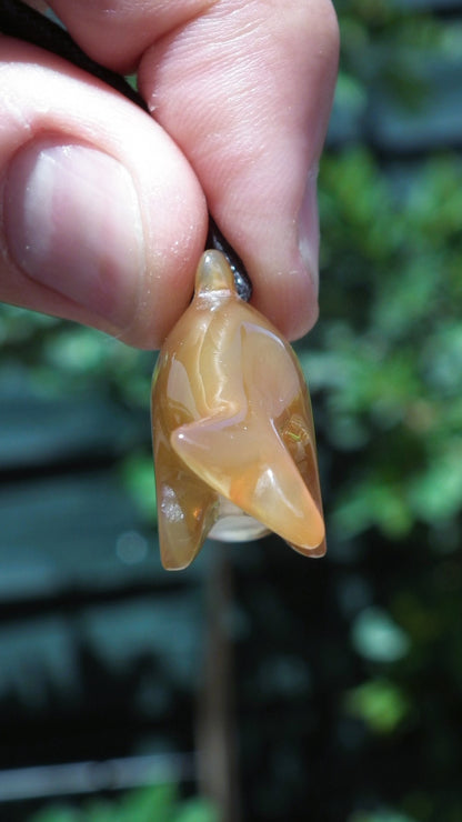 Carnelian dolphin necklace