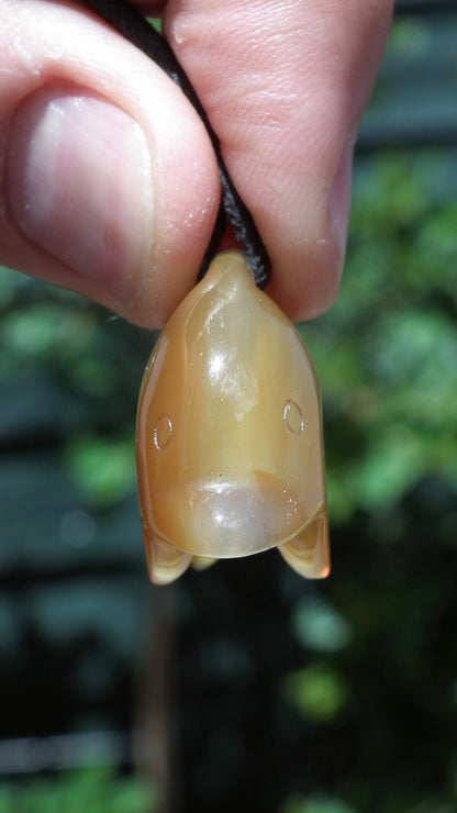 Carnelian dolphin necklace