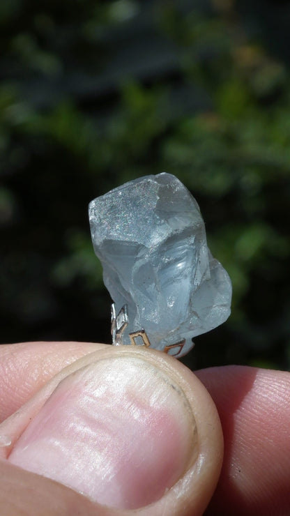 Celestite necklace / Celestite crystal / Blue celestite