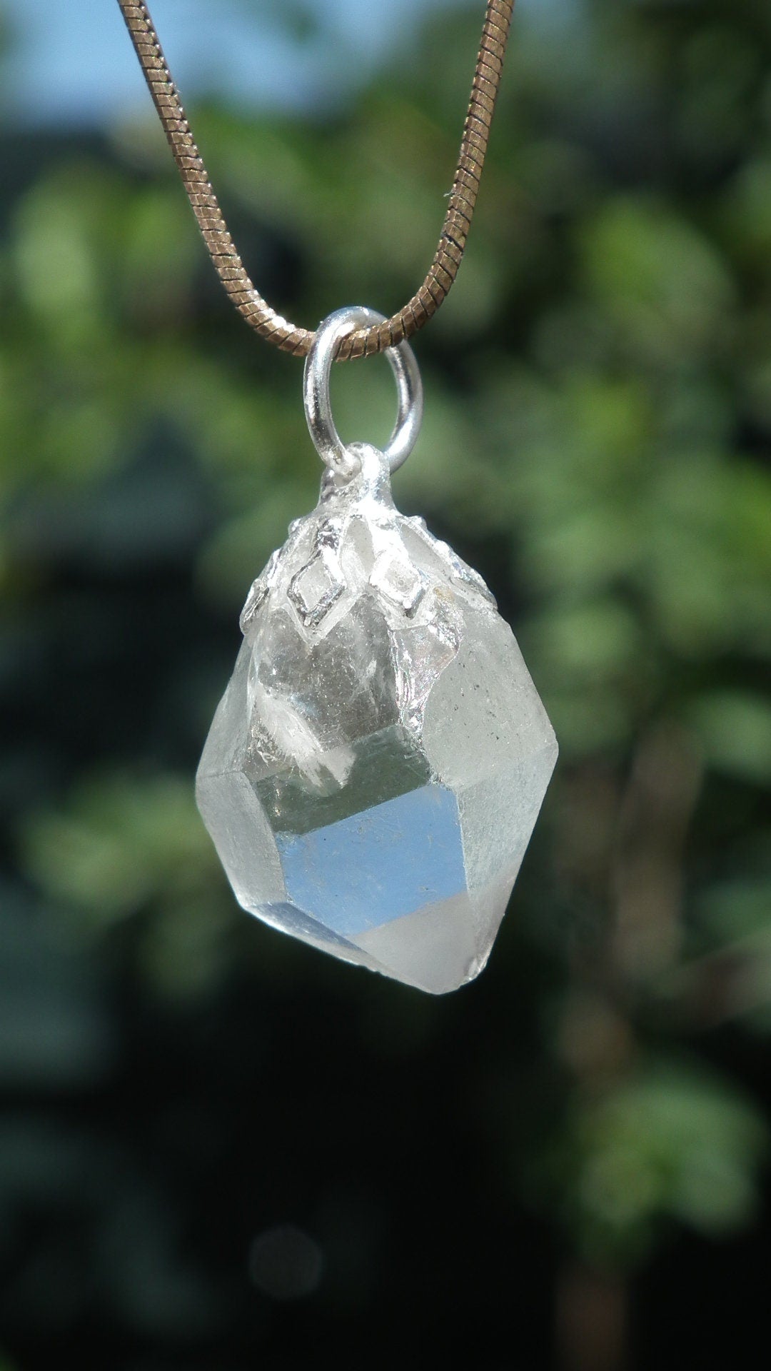 Herkimer diamond necklace