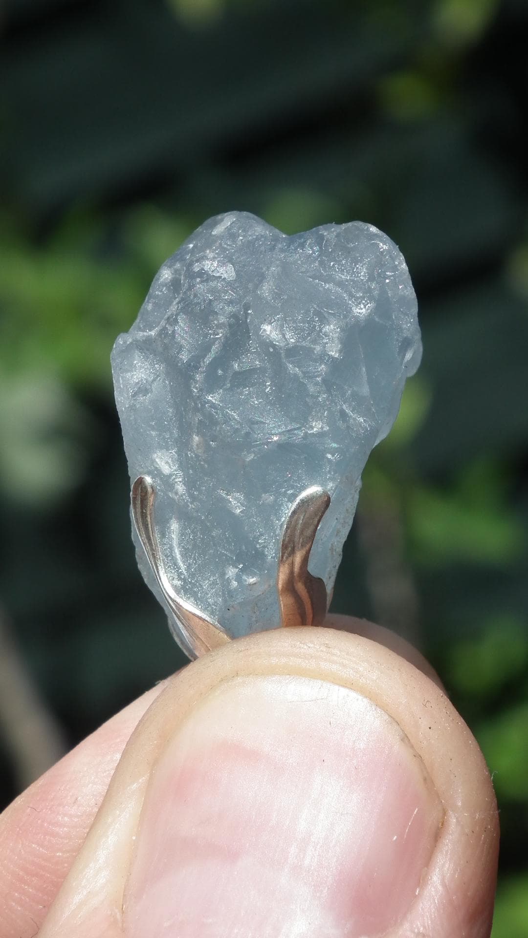 Celestite necklace / Celestite crystal / Blue celestite