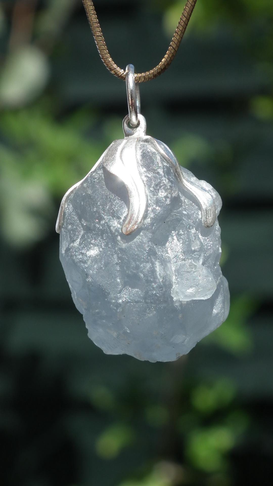 Celestite necklace / Celestite crystal / Blue celestite