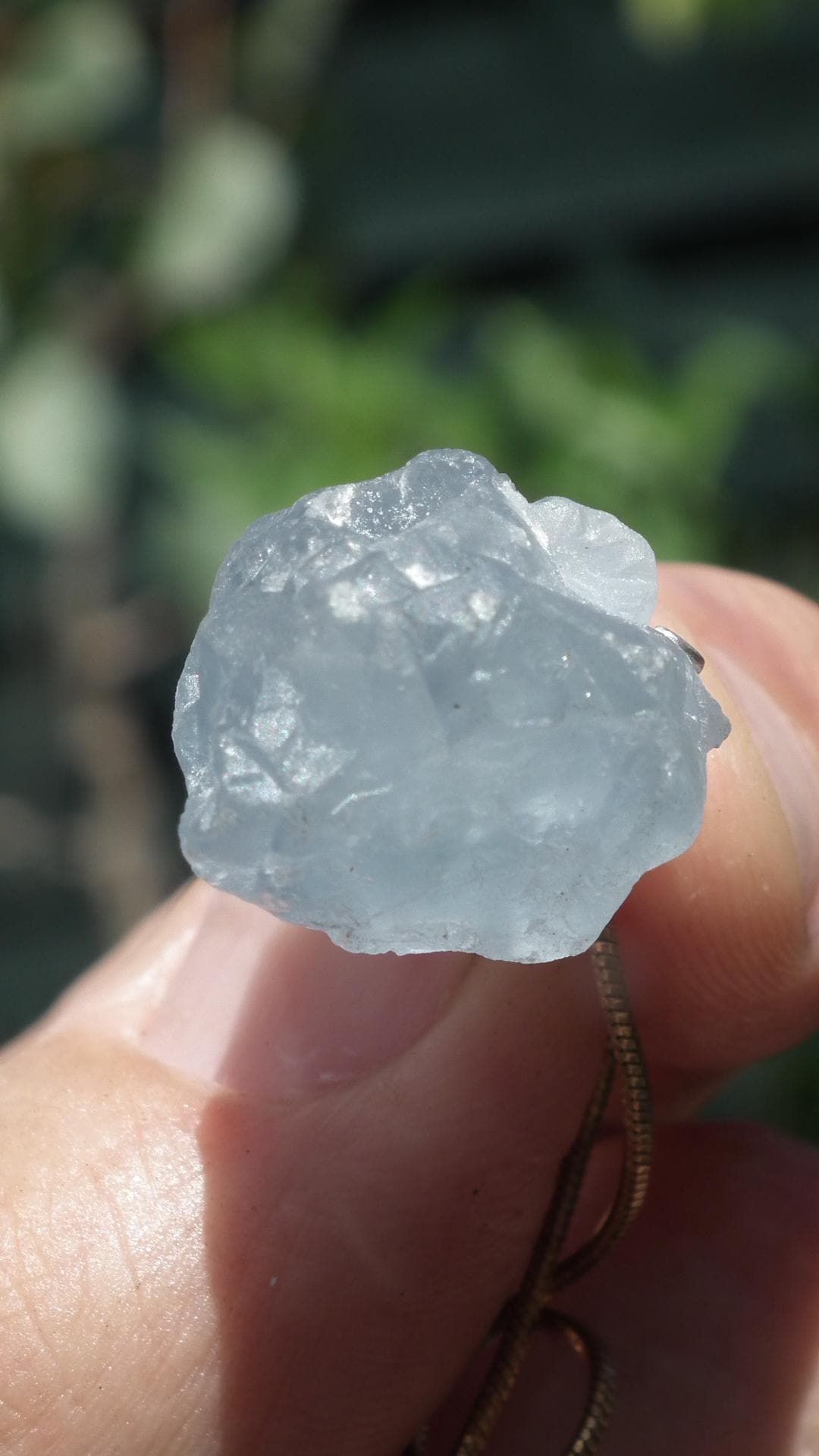 Celestite necklace / Celestite crystal / Blue celestite