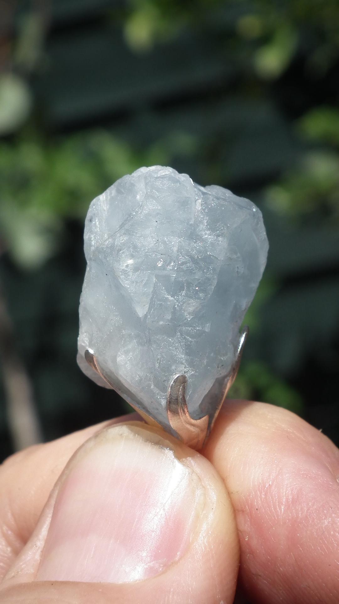 Celestite necklace / Celestite crystal / Blue celestite