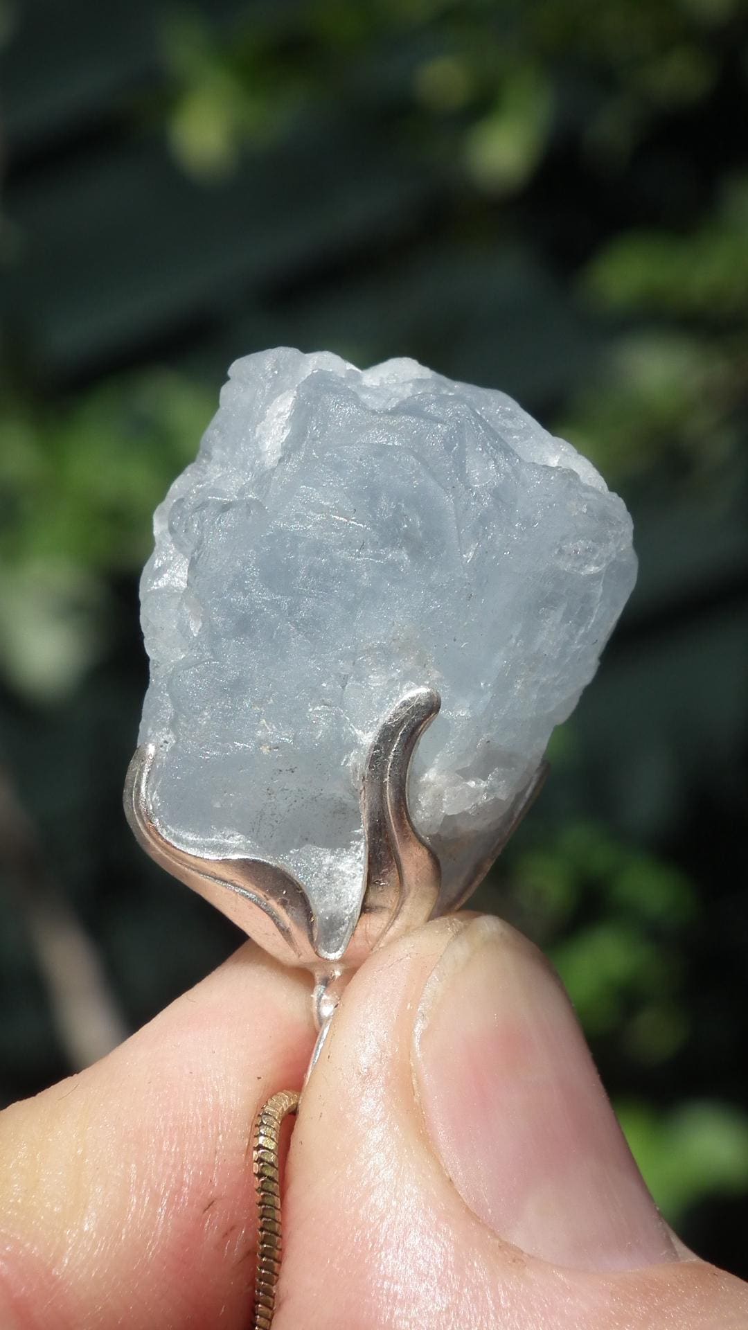 Celestite necklace / Celestite crystal / Blue celestite