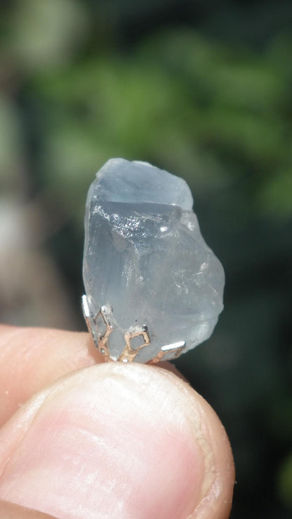 Celestite necklace / Celestite crystal / Blue celestite