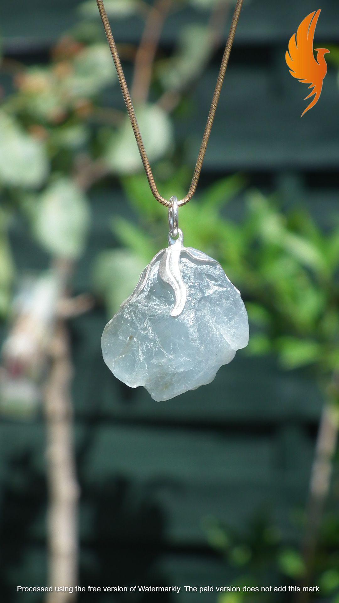 Celestite necklace / Celestite crystal / Blue celestite