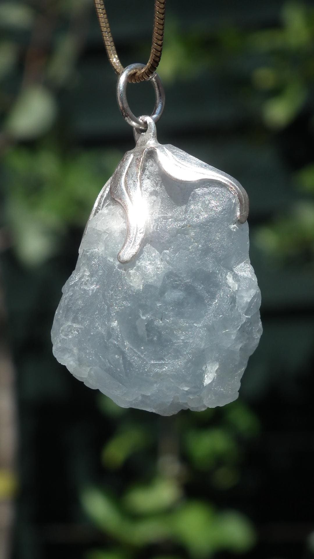 Celestite necklace / Celestite crystal / Blue celestite