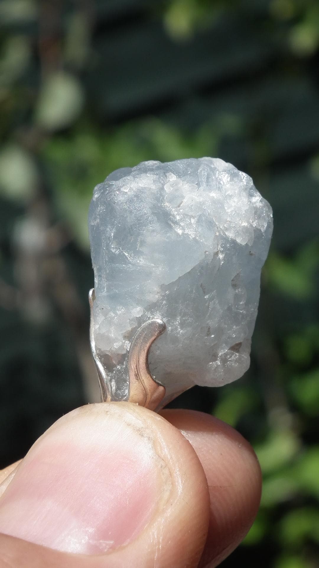 Celestite necklace / Celestite crystal / Blue celestite