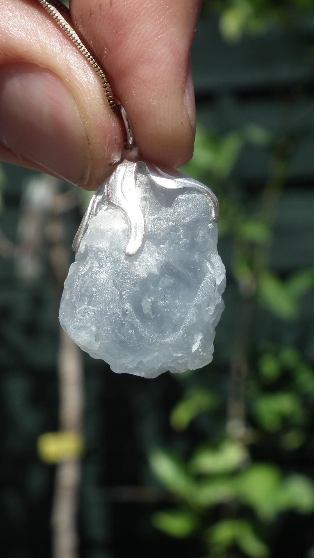 Celestite necklace / Celestite crystal / Blue celestite