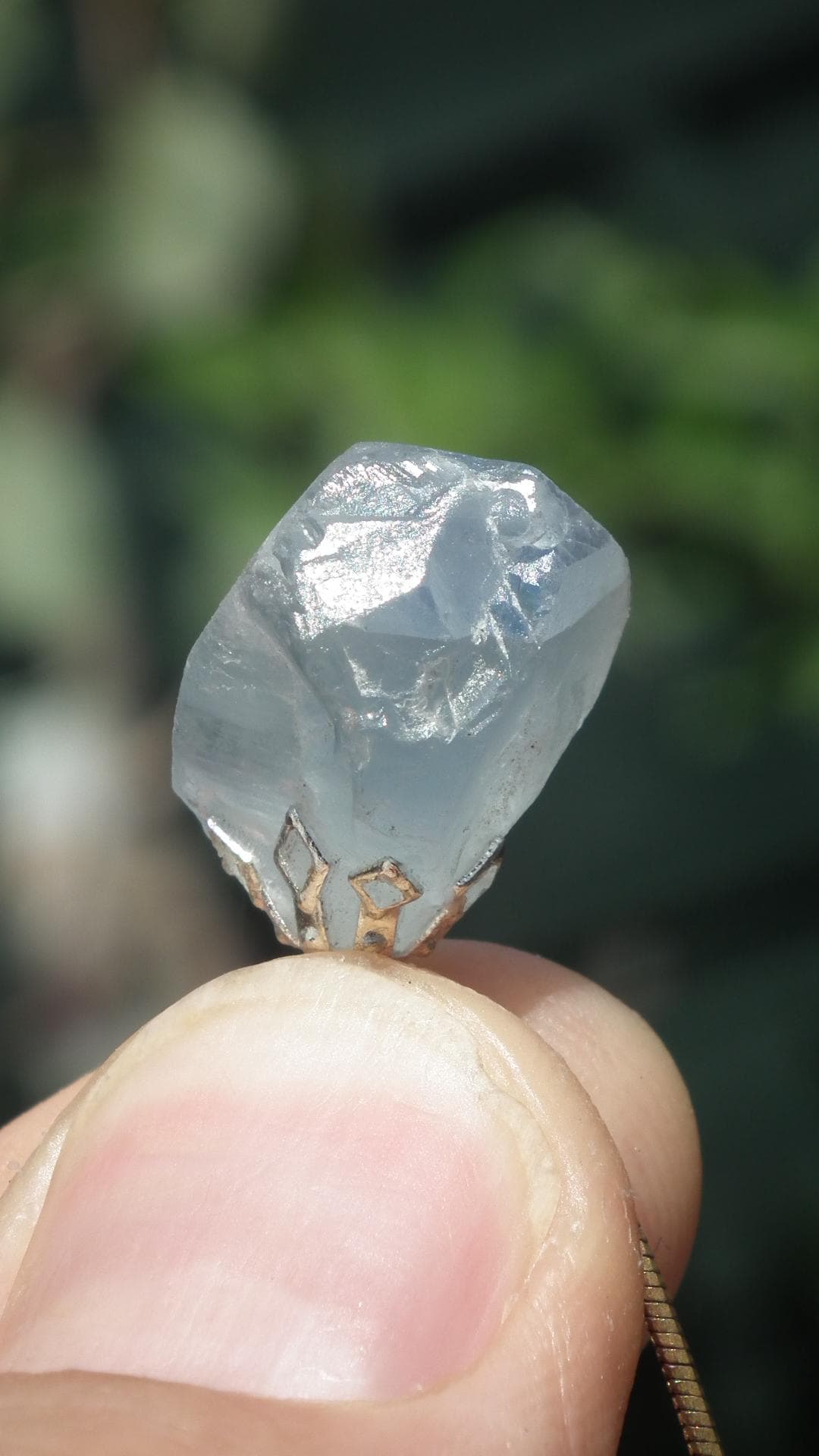 Celestite necklace / Celestite crystal / Blue celestite