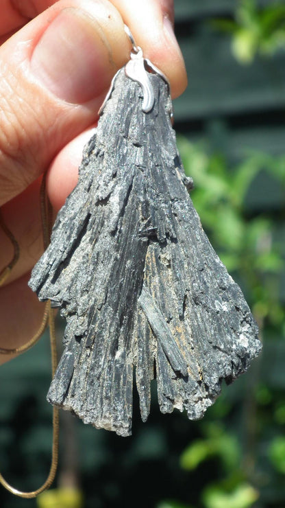 Black Kyanite pendant