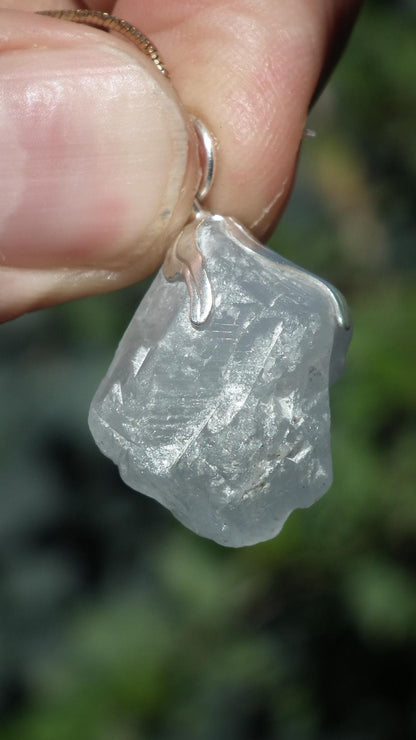 Celestite necklace / Celestite crystal / Blue celestite